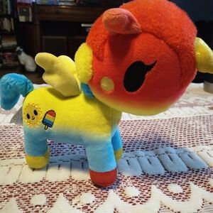 TokiDoki Summer Rainbow Colorful Plush Unicorn